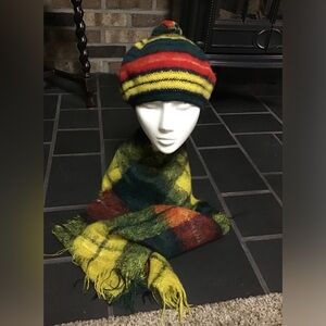 Vintage Buchanan Scottish Beret and Scarf set